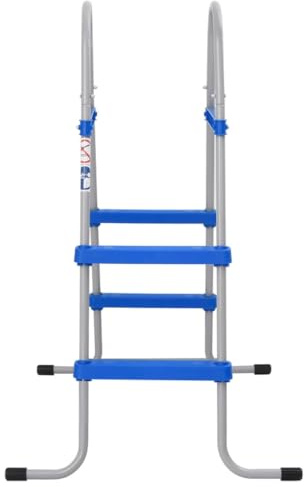 Solivagant Scaletta per Piscina Fuori Terra 84 cm in Acciaio e Plastica,Blu,5.66kg