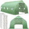 tectake® Serre de Jardin 18m2 Tunnel en Acier Thermo-Laqué & Plastique Anti UV avec 8 fenêtres latérales pour Potager Exterieur Serre d'hivernage Tente Abri pour Plantes Serre à semis 600x300x205cm