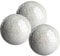 WHOLE HOUSEWARES Decorative Glass Mosaic Orbs for Bowls | 10 cm Diameter White Decorative Balls Home Decor | Hand-Made Mosaic Glass Spheres for Coffee Table or Dining Room Centerpieces - Set of 3