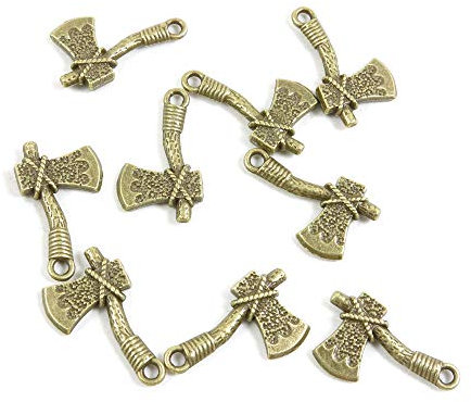 210 Pieces Antique Bronze Tone Jewelry Charms X6NE3Z Axe Hatchet Craft Art Making Crafting Beading