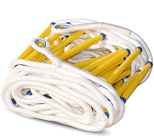 GBHJJ Strickleiter, Feuerfeste Rettungsleiter, Geeignet für Kinder und Erwachsene mit Einer Strickleiter für Evakuierung und Rettung, Bedienen,5M