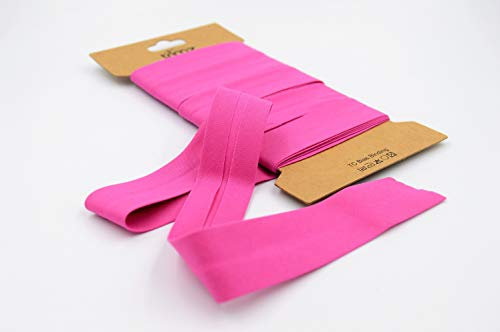 Trimz TCFUS255C Schrägband aus Baumwollmischgewebe, Polybaumwolle, Fuscia Pink, 25mm x 5m, 5 Meter