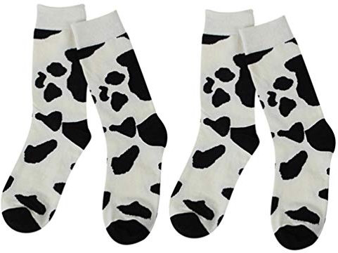 KESYOO 2 Paar Mädchen Kuh Socken - Cartoon Winter Warme Niedliche Baumwolle Schraubensocken Mit Kuh Muster - Frauen Socken für Kalte Tage
