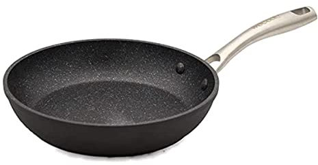 WECOOK! Ecochef Titane Poêle à Frire 26cm, Induction, Antiadhésive QUANTANIUM 5 Couches, Écologique sans PFOA, Aluminium Forgé, Épaisseur 4 mm, Vitrocéramique, Gaz, Lave-vaisselle