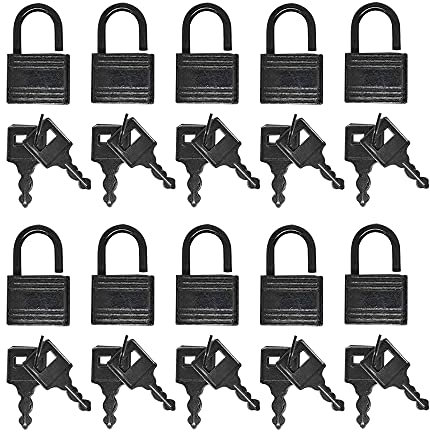 SuKeYuan Lot de 10 mini cadenas mignons pour journal intime, petits cadenas avec clés pour bagages, ordinateur portable, sac de casier