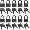 SuKeYuan Lot de 10 mini cadenas mignons pour journal intime, petits cadenas avec clés pour bagages, ordinateur portable, sac de casier