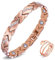 Jeracol Magnetarmband Damen und Magnetringe, Reduziert Schmerzen und Arthritis Edelstahl Therapeutisches Magnet Armband einstellbare Größe & Schmuck Geschenkbox Energetix