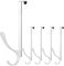 SKOLOO Lot de 5 crochets de porte en métal à suspendre - Crochets de porte intérieurs - Pour porte-serviettes, manteaux - Blanc
