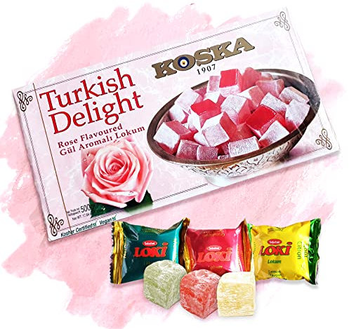 KOSKA Türkischer Honig - Lokum - Turkish Delight/Rose - Gül + 3 Loki GRATIS dazu