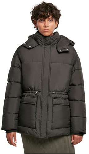 Urban Classics Damen Ladies Waisted Puffer Jacket Jacke, Schwarz, S EU