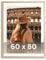 VictoR Bilderrahmen Passepartout Richter Beige in 60x80 cm mit 50x70 Passepartout - Fotorahmen Holz - Leiste: 25x20mm - Bilderrahmen 60x80 Beige