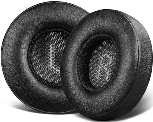 SOULWIT Almohadillas Profesionales de Repuesto para JBL E35 E45 E45BT Duet BT Auriculares inalámbricos Bluetooth, Almohadillas con Piel de proteína más Suave, Espuma de Aislamiento de Ruido(Negro)