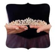 JWICOS Silber Hochzeit Tiara für Frauen Prinzessin Kronen und Tiaras für Braut Strass Geburtstag Krone Stirnband Kristall Kostüm Party Abschlussball Haarschmuck, freesize, Langlebige harte Legierung