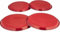 Nobel Set of 4 Stainless Steel Hob Covers, Electric,Gas Hobs Oven Protector, for Kitchen Heat-Resistant, Cooker Protection, Silver (Red)