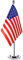 HPMAISON Flag della Tabella Americano Bandiera della scrivania STATI UNITI D'AMERICA 21 x 14 cm Polo in Acciaio e Base
