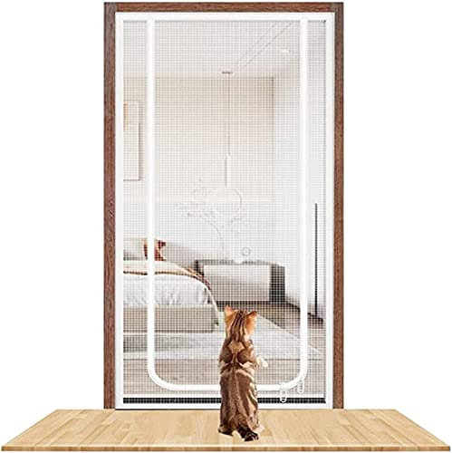 Porta a prova di gatto Porta rinforzata a prova di gatto Porta for animali domestici Schermo a rete Porta for zanzariera for gatti, Porta for zanzariera for animali domestici con doppia cerniera ispes