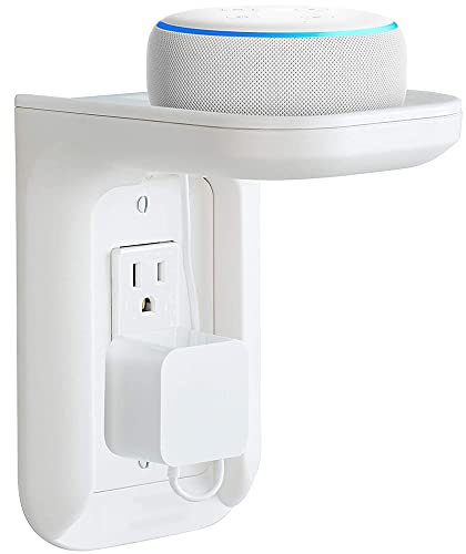 Aokicase Compatible with Amazon Echo/Google WiFi/Sonos Universal Mount Wall Mount Stand Accessory with Integrated Cable Management, Speaker Accessories Rack (White) 1 Piece