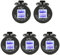 USB Socket 2 Port Built-In Car RV Boats Motorcycle USB Plug 5V 3.1A Charger Adapter 12V/24V Car for Sat NAV, Mobile Phone, GPS with Dustproof/Waterproof Cover (5PCS)