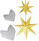 2 Stück Faltstern Stanzschablonen Weihnachten Metall weihnachtssterne DIY Stanzschablone Prägeschablonen Stanzformen Schablonen Fenster Dekoration Advent Christmas (30cm + 20cm)