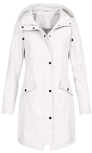 GFPGNDFHG Regenjacke Damen Wasserdicht, Damen Wasserdicht Leicht Regenjacke Atmungsaktiv Faltbar Windbreaker Softshelljacke Fahrradjacke mit Taschen Haltungskorrektur Rücken Damen Kendall and Kylie