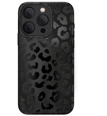 VELVET CAVIAR Black Leopard Cheetah Print Phone Case for iPhone 15 Pro - Compatible with MagSafe - 10ft Drop Tested