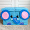 QUOKKA Spielzeug Aufbewahrungsbox für Jungen und Mädchen – 63x41x33 cm Groß Spielzeugkisten für Kinder mit Elefante -Zusammenklappbar – Griffe – Klappdeckel –Stoffbehälter für Spielzimmer