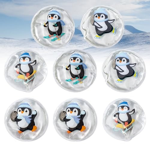 Handwärmer Taschenwärmer Pinguin, Taschenwärmer Wiederverwendbar, Handwärmer Kleine Geschenke Adventskalender Für Kinder, Wärmepad Für Eisige Hände Taschenheizkissen, Sofortige Handwärmer (8er Set)