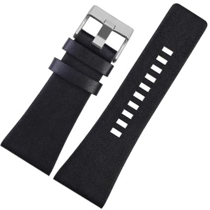 ROWCES Leder-Uhrenarmband, 22mm – 34mm, Uhrenarmband, Herrenuhr, Ersatzarmband, Uhrenzubehör, 34mm