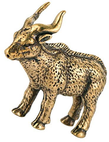Cabilock Vintage Messing Antilope Statue Home Ziege Skulptur Ornament Für Office Home
