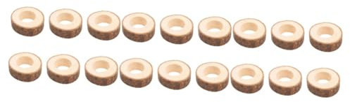 Cabilock 18 Pcs Rond De Serviette en Bois Porte-Serviettes Ronds Bois Fait à La Main Rond De Serviette en Rondin Table à Manger Ronde Table Ronde Décoration De Mariage Écorce Bambou Ancien
