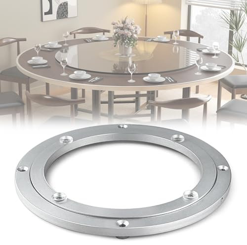 ESOYAWE Hochleistungs-Aluminiumlegierung Rotierende Lager Drehscheibe Ø 12-100 cm Lazy Susan Tischlager, Rund Tisch Drehplatte Kugellager, Für Esstisch Kuchendekoration TV-Monitorständer