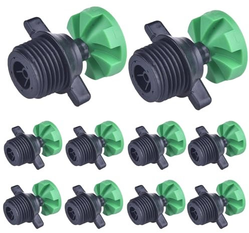 Lot de 10 têtes d'arrosage rotatives - Arroseur de jardin rotatif automatique de 1/2 - Arroseur de pelouse à 360 degrés - Système d'arrosage flexible pour jardin, ferme, pelouse