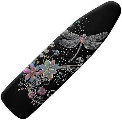 Coloranimal Bügelbrettbezug im Vintage-Stil, Libellenmotiv, mit Polsterung, für Damen und Herren, Bügelbrett-Staubschutz, Ersatz, rutschfeste Hülle, Bügelbrettschutz, gepolsterter Bezug für Bügelbrett