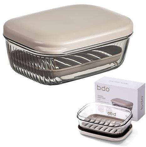 Boîte à Savon De Voyage Portable avec Couvercle Porte Savon étanche Et Scellé Boite a Savon Plastique avec égouttoir Amovible pour Voyage, Randonnée, Camping, Salle De Bain