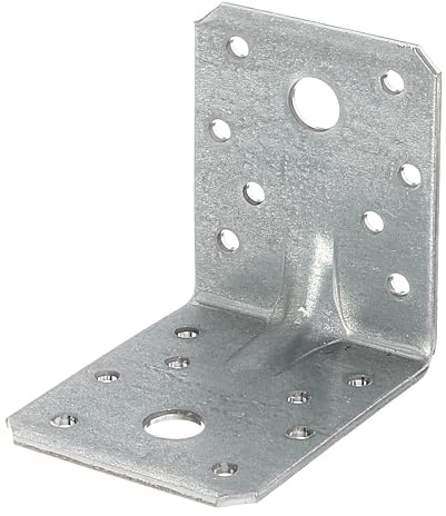 Alberts 820046 Schwerlast-Winkelverbinder | sendzimirverzinkt | 70 x 70 x 55 mm | 50er Set