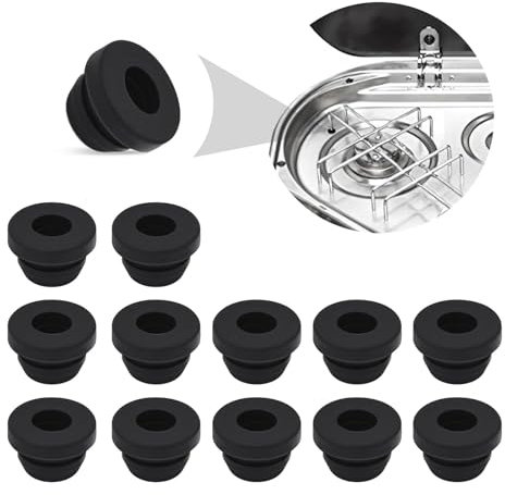 12 guide in gomma, piedini in gomma, piedini in gomma, guide in gomma di protezione per fornelli da camper compatibili con aste da 5 mm di Dometic, Smev e Thetford