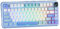 MechLands Vibe75 75% Wireless Gaming Keyboard with Interchangeable Screen Module, Hot Swappable Creamy Mechanical Keyboard with Gasket Structure, BT5.0/2.4GHz/USB-C, 5-Layer Padding, RGB (Blue)