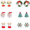 Ohrringe Weihnachten, 6 Paar Weihnachten Ohrstecker, Modeschmuck Ohrringe, Mehrere Weihnachtselemente Ohrstecker, Weihnachtsschmuck Damen, Weihnachten Geschenk Ohrringe