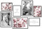 Hyggelig Home Premium Poster Set - 7 hochwertige Bilder - Frühling rosa Blumen aesthetic Spring Deko für Flur Wohnzimmer Schlafzimmer - mit Rahmen schwarz