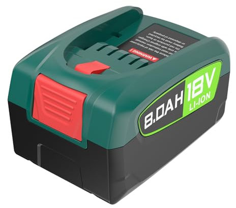 8.0Ah/8000mAh Ersatzakku für 18V Bosch Akku PBA PSB PSR,Ersatzakku für Werkzeugen Haus und Garden System,für Gardena Gloria 18V Akku (Nicht kompatibel mit der Bosch-Staubsauger Unlimited Serie)