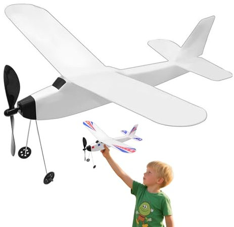 Rubber Band Airplane Glider, Elastic Band Powered Toy, Rubber Bands Launcher, Aircraft Flying Games, Aeroplane Model Glider Planes, For Boys Girls Kids