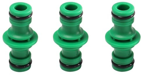 Juego de 4 conectores de manguera doble macho, acoplamiento extensor de manguera de jardín de conexión rápida de 1/2 pulgada para riego, aspersores de césped y lavado de coches, accesorio de