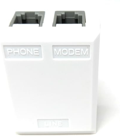 DRUT RJ11 Splitter Adapter - 1 Buchse auf 2 Buchse RJ11 Ports, 6P4C ADSL Telefonleitungsverteiler für Festnetztelefon, Modem, Fax, DSL Geräte