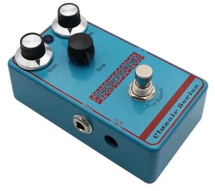 Alomejor Vintage Organic Drive Lead Sounds Bypass E -Gitarrenpedal, Geringer Verstärkung für Klassische Gitarren, Außergewöhnliche Klarheit, Verbesserung der Leistung, Entfesseln Vintage -Töne mit