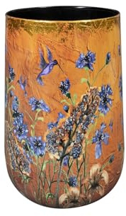 TS Collection - Vase Designed by Lammie - Dreamy Hummingbird - 20x29 - Metall & Epoxy - Exklusive Haushaltswaren für den Innenbereich - Handgefertigt - Einzigartiger Druck