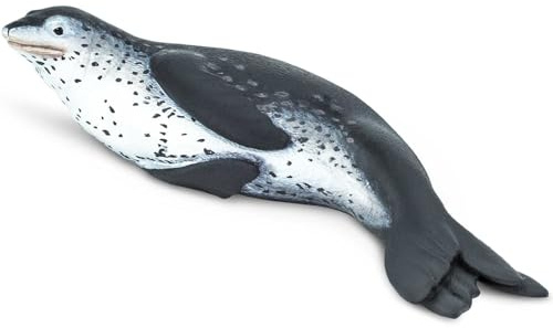 Safari Ltd. Leopardenrobbe 14,6 cm | Figur eines Meerestiers | Ungiftig und BPA-frei | Für Kinder ab 3 Jahren geeignet