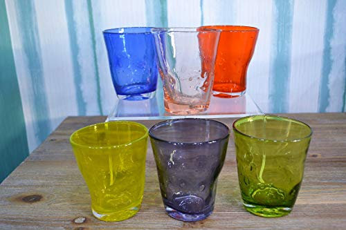 ONLYLUX Set 6 Bicchieri EOLO Colori Misti H. 10 CM