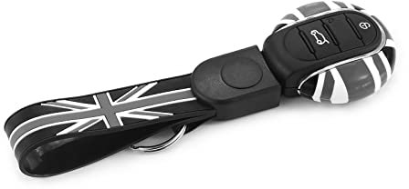 Heinmo Key Cover Ersatz Fall Schlüsselanhänger Schlüsselseil Schlüssel Für F54 F55 F56 F57 F60 Clubman Countryman Schlüsseletui (A Gray rice)