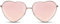 Cheapass Sonnenbrille Metall herzförmige Fassung Goldene Rahmen mit rosa verspiegelten Gläsern UV400 geschützt Damen