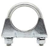 70mm Heavy Duty Exhaust Clamps U Clamps for Exhaust U Bolts for TV Aerial Pipe (Pack of 2)